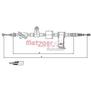 Metzger Handbremsseil hinten rechts Alfa Romeo 159