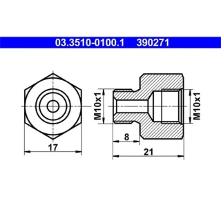 ATE Adapter f?r Bremsleitung ATE Adapter f?r Bremsleitung 03.3510-0100.1