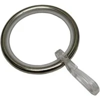 GARDINIA Gardinenring mit Gleiteinlage, (10-St), Serie Gardinenstangen Set 1-Lauf Zylinder Ø 22/25 mm