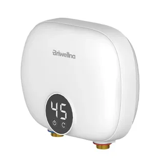 Briwellna P32 Tankless Water Heater 110V/220V On-Demand Hot Water Compact Size Smart Protection for Kitchen,Bathroom,Bal