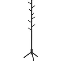 VASAGLE Garderobenständer Kleiderständer, Massivholz, mit 8 Haken, 3 Höhen