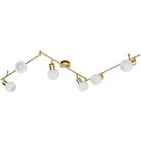 Lindby Deckenleuchten Elaina, Metall, Gold / Messing IP20, 6 x 4 W LED