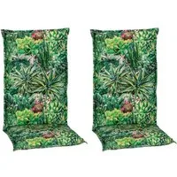 beo Polsterauflage Gartenstuhlauflage Hochlehner, Sitzkissen Outdoor, wetterfest, (Spar-Set, 2 Auflagen), Stuhlkissen, Sitzauflage, wasserabweisend, atmungsaktiv, waschbar