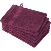 Dyckhoff Waschhandschuh Planet, (Set, 6-St), 450 g/m², aus reiner Baumwolle, trocknergeeignet