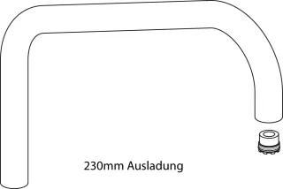 Ideal Standard Rohrauslauf-Set Cerasprint, 230mm, B960962AA