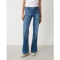 OPUS Bootcut-Jeans EBBI LONG Mid Rise aus elastischem BCI Cotton Mix