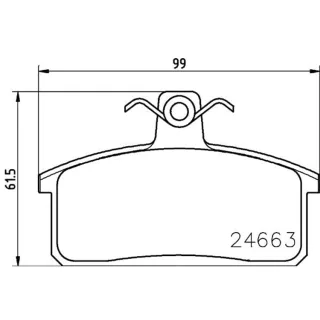Hella Bremsbel?ge hinten Iveco Massif Suzuki Samurai Vitara