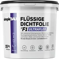 simpleBAU Dichtstoff Flüssigfolie Dichtfolie Ultraflex 15 kg – Wasserdicht & Frostsicher