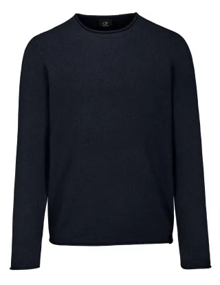 COMMANDER Finest Clothing - Rdh.-Pullover Rollkante, uni dark navy - Gr. - XXL