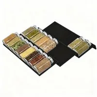 Lifewit Servierständer Justierbare Gewürzschublade Organizer, Expandable Gewürzregal, (6-tlg), Geneigtes