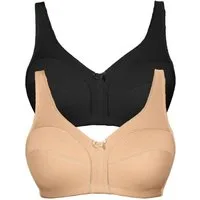 Viania Soft-BH 2er Pack Baumwoll Soft BH Basic (Spar-Set, 2-tlg) -
