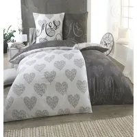 Kuscheli Bettwäsche 2x 135x200 + 2x 80x80 cm atmungsaktiver Bettbezug, moderne Designs, Mikrofaser, Für Allergiker geeignet, pflegeleicht, angenehm weicher Stoff
