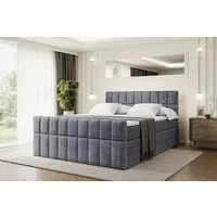 ALTDECOR Boxspringbett MIAMI-Z KING (Multipocket-Matratze H4, H3 Matratze Bonellfederung, Topper, Kopfteil), Doppelbett mit Fußteil
