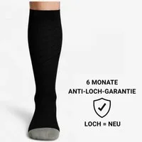 Montegoni Kompressionsstrümpfe Kompressionssocken Schwarz, Stützstrümpfe Unisex, Größe M 31–37 cm (Einzelprodukt für Alltag, 1 Paar Stützstrümpfe) Atmungsaktiv, feuchtigkeitsregulierend, langlebig, vielseitig nutzbar