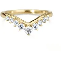 Jumpeak Diamantring Diamantring für Damen,Ring aus 585er Gold,Ring aus echtem Gold,Ehering, Damenring 585 aus Weißgold, Ring für den Ringfinger, Hochzeitsgeschenk