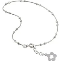 SilberDream Fußkette mit Anhänger SilberDream Fußkette silber für Damen, Damen Fußkette Blume aus 925 Sterling Silber, Farbe: silber