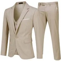 Allthemen Anzug 3-teilig (3 tlg) Edler Slim Fit Herrenanzug für den Business-Bereich