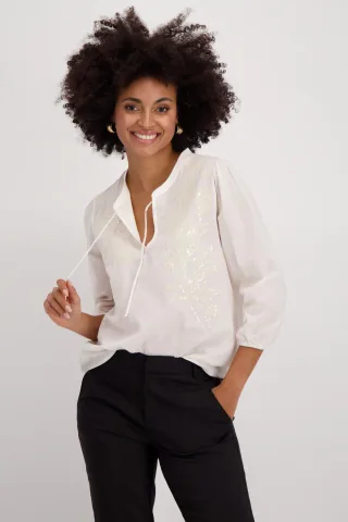 monari - Bluse mit Blumenmuster seashell - Gr. - 46