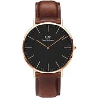 Daniel Wellington Quarzuhr Classic St Mawes Black Rose Gold Armbanduhr 40 mm DW00100124