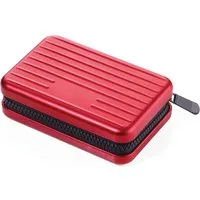 TROIKA Kartenetui Aluminium mit Schutz vor Datendiebstahl – Kartenetui im Koffer-Design (9 Fächern für bis zu 20 Karten), Cardholder in verschiedenen Farben, RFID Schutz, 10,5 x 7 x 3 cm