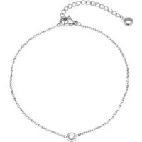 Unique Fußkette Dezente Fußkette mit Zirkonia A5022