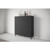 Home affaire Highboard Phuket, Front MDF, moderne Kommode mit 4 Türen und 8 Fächern, Breite 120 cm
