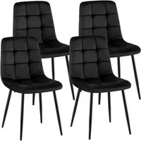 CLP Esszimmerstuhl Antibes (4er Set), mit Samtbezügen, bis 150 kg