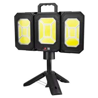 IPRee Outdoors Foldable Solar Camping Lamp with Tripod COB LED 3 Gear Modes USB Charging 18650 Battery Digital Display f