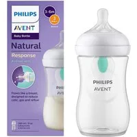 Philips AVENT Babyflasche Natural Response Babyflasche, mit AirFree Ventil, mittlere Durchflussrate