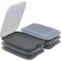 Engelland Frischhaltedose Aufschnittdosen, Kühlschrankbox, Kunststoff, (Vorteils-Set, 6-tlg., mit transparentem Deckel), stapelbar, platzsparend, Ordnung im Kühlschrank, Organizer, Stapelbox