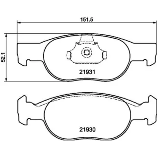 Hella Bremsbel?ge vorne Fiat Punto 188 8DB355009-231