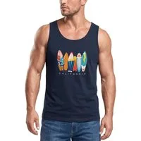 Neverless Tanktop Herren Tank-Top California Surfboards Surfing Motiv Brustprint mit Print