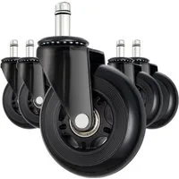 Ferghana Stuhlrolle Bürostuhl Rollen,11mm x 22mm Rollen für Bürostühle, (Set, 5er Set), 5er Set Universal Hartbodenrollen für Bürostuhl Stuhlrollen