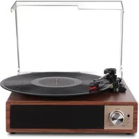 Fofile Bluetooth 5.4 Schallplattenspieler mit 2 Stereo-Lautsprecher 3-Gang Plattenspieler (Vinyl Player, unterstützt Kopfhörer/AUX-Eingang/RCA-Ausgang/USB)