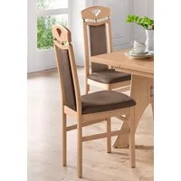 Home affaire Esszimmerstuhl Berta Küchenstuhl (Set, 2 St), Bezug in Microfaser, Gestell aus Buche Massivholz