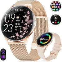 BENYAR FV21-D Smartwatch (3,6 cm, android ios), Damen Smartwatch Ultra-Slim HD Fitness Tracker