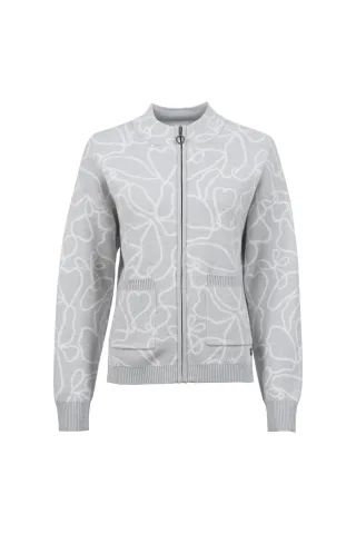 squesto - Strickjacke chrome grey melange - Gr. - 44
