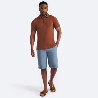Bermuda-Shorts für Herren, Herren, size: regular, Blau, Baumwolle, by Lands' End