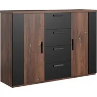 Home affaire Schubkastenkommode Sigma, Breite 132 cm, moderne Schubladenkommode, Made in Europe, Kommode viel Stauraum, Einlegeböden verstellbar, Anrichte