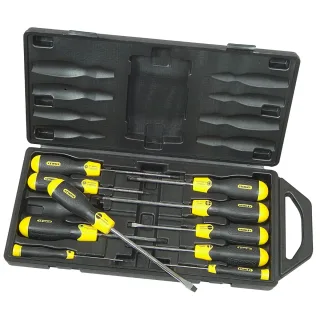 STANLEY Schraubendreher-Set CushionGrip 10-teilig Schl. Pozidriv Magnetische - 2-65-014