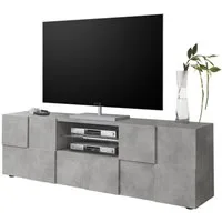 Home affaire Lowboard Dama Breite 181 cm, TV-Board 2 Türen, 1 Schubkasten, TV-Schrank, Front in 3D-Optik, viel Stauraum, verschiedene Farben