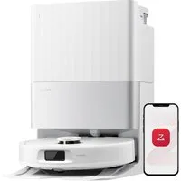 Roborock Saugroboter Qrevo S5V Saugroboter mit Wischfunktion&Hebarem Wischmopp, 60 W, 12.000Pa Saugkraft, Zero-Tangle System, Warmlufttrocknung, Intelligente Hindernisvermeidung, Multifunktions-Dockingstation