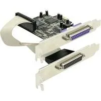 PCI Express Karte 2x Parallel, Schnittstellenkarte schwarz