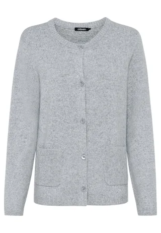 Olsen - Cardigan Long Sleeves pearl grey mel. - Gr. - 38