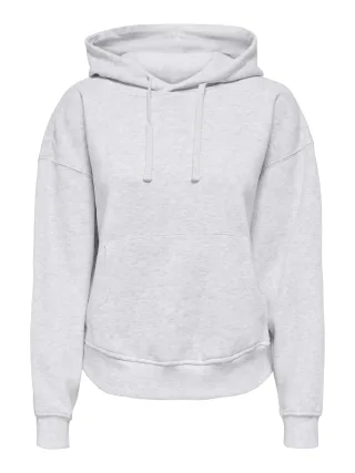 ONLY - ONLBEST L/S HOOD SWT Light Grey Melange - Gr. - S