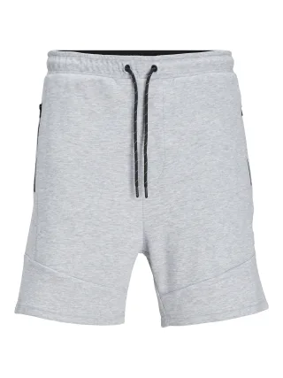 JACK&JONES - JPSTGORDON AIR SWEAT SHORTS SRT SN light grey melange - Gr. - XXL