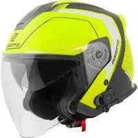 Bogotto Motorradhelm H586 BT Illus Bluetooth Jethelm, integriertes Kommunikationssystem,geeignet für Brillenträger,hera