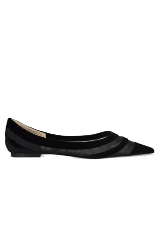 Jimmy Choo Ballerinas Love Schwarz