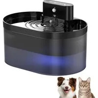 TUWENA Trinkbrunnen Katzenbrunnen Kabellos,2.2L Trinkbrunnen für Katze mit Bewegungsmelder