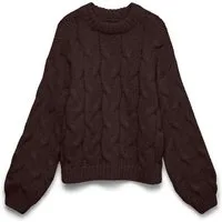 Vero Moda Strickpullover VMMAYBE LS HIGH NECK CABLE PULLOVER NOOS Kunstfaser